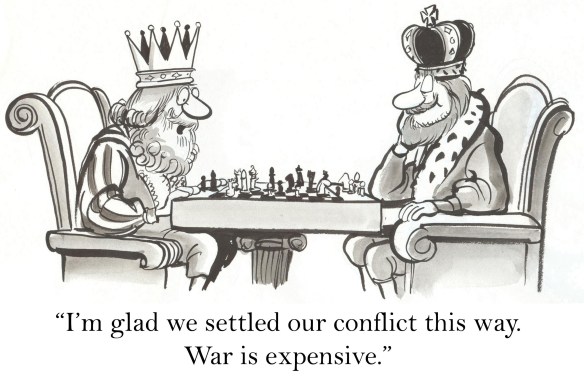 I'm glad we settled our conflict